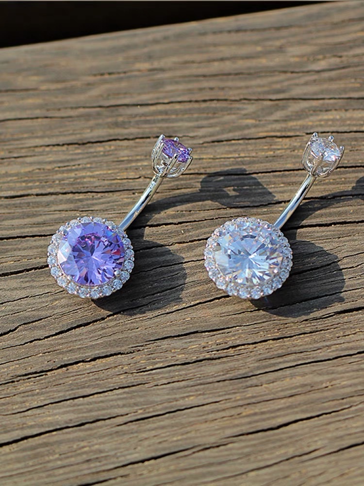 佳倩Bodypiercing肚脐钉脐环防过敏医用钢时尚穿刺饰品欧美性感女神个性女卫星钻锆石产品图