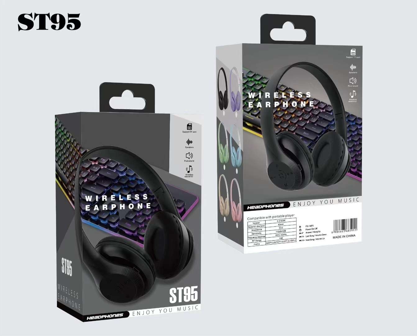 Guangdong Sogo headphones, over-ear Bluetooth details Picture