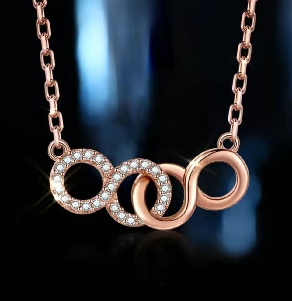 "161 Ladies' Summer Pure Copper Simple and sweet 2021 New Niche light Luxury Style Versatile Necklace. detail image 5