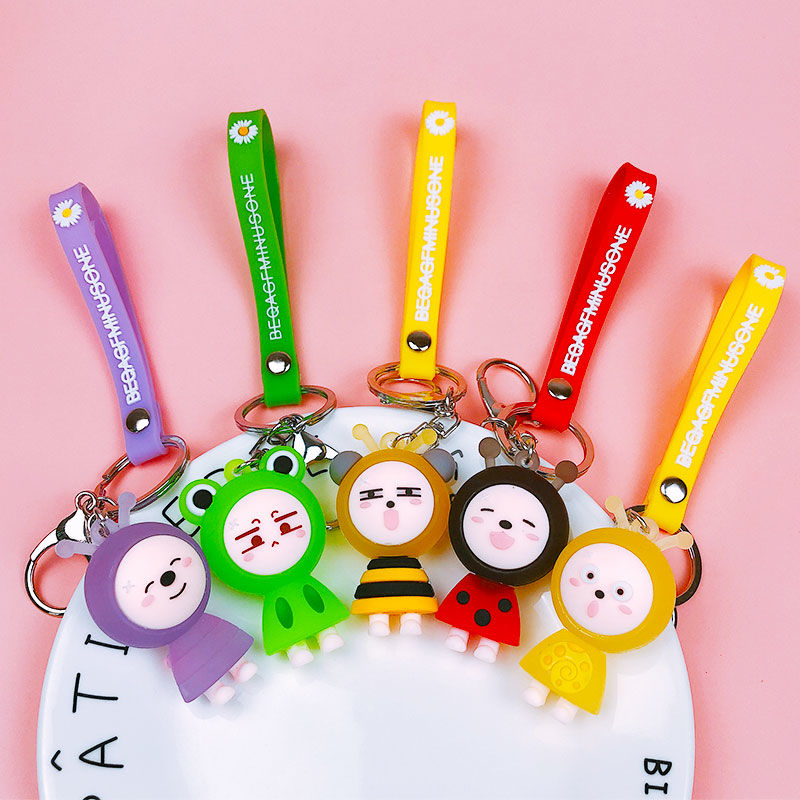 发光哆啦A梦钥匙扣锁匙扣可爱卡通女汽车钥匙链男女包挂饰小礼品详情图2