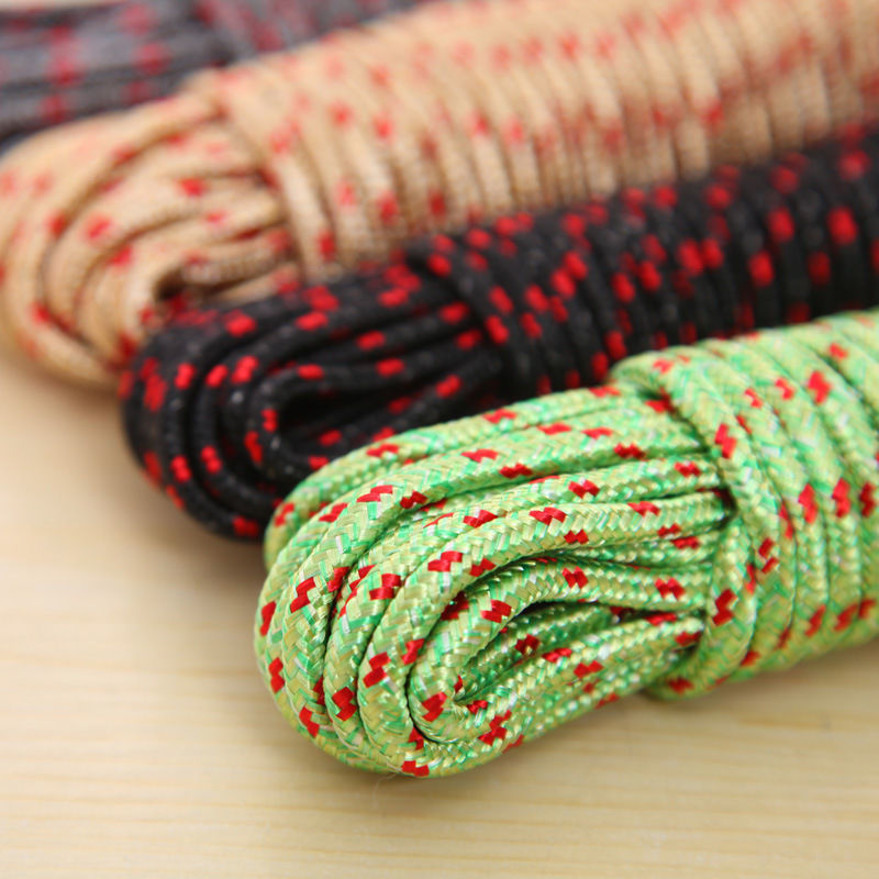 Binding rope wear-resistant color braided rope decorative binding rope outdoor windproof non-slip cloth-drying rope 10 m 91
