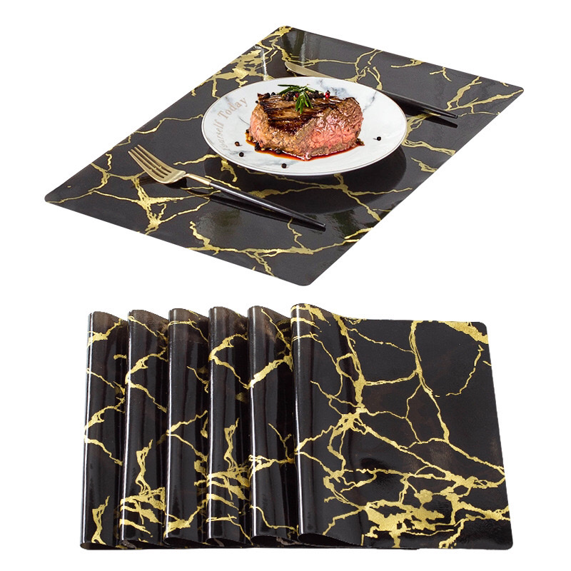 European-style 30*45 rectangular eco-friendly PVC placemats, heat-resistant and heat-insulating table MATS, steak plate MATS detail image 5