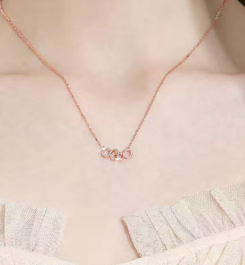 "161 Ladies' Summer Pure Copper Simple and sweet 2021 New Niche light Luxury Style Versatile Necklace. Application Scenario