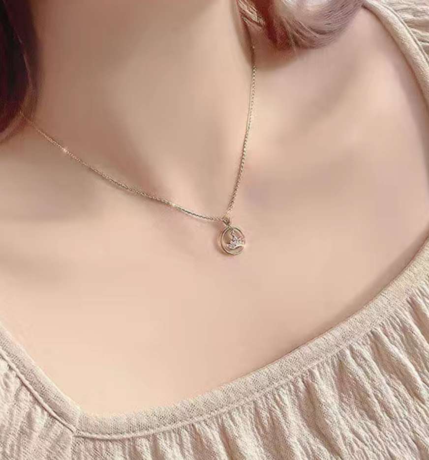 147女士夏款纯铜简约甜美2021年新款小众轻奢气质百搭项链细节图