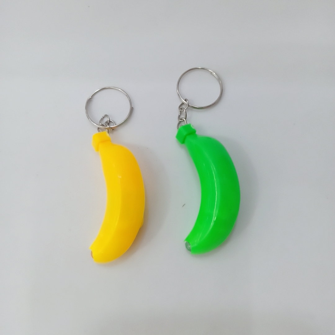 Keychain light white banana small gift event: Factory direct sales of luminous toys, keychain light, tall electronic toys 1
