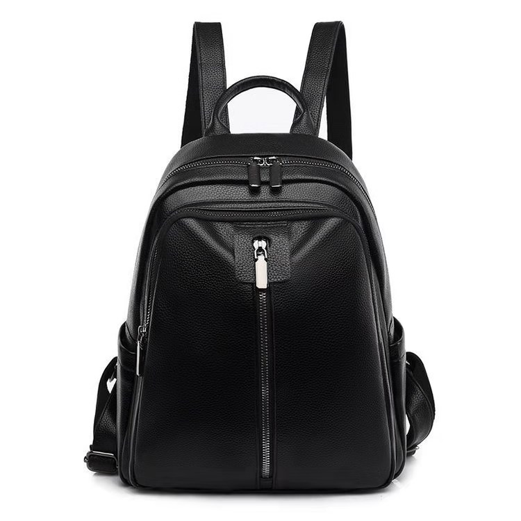2021 new fashion Japanese and Korean leather women's backpack backpack Student schoolbag large capacity travel backpack 4
