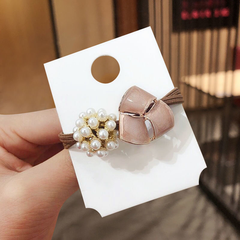 Dongdaemun hair tie, a simple and elegant female Internet celebrity hair band, ins bun hairstyle, chanel-style hair tie, leather band headwear, 22 detail image 11