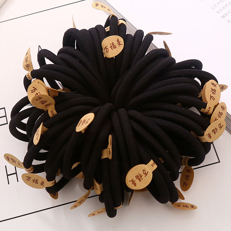 Korean style simple and fresh cartoon black hair tie, hair band, hair tie, rubber band, hair accessory for girls 11 detail image 7