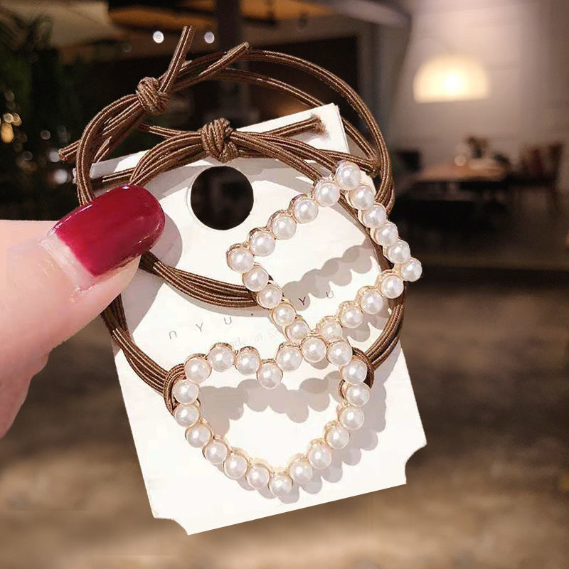 Dongdaemun hair tie, a simple and elegant female Internet celebrity hair band, ins bun hairstyle, chanel-style hair tie, leather band headwear, 22 detail image 4