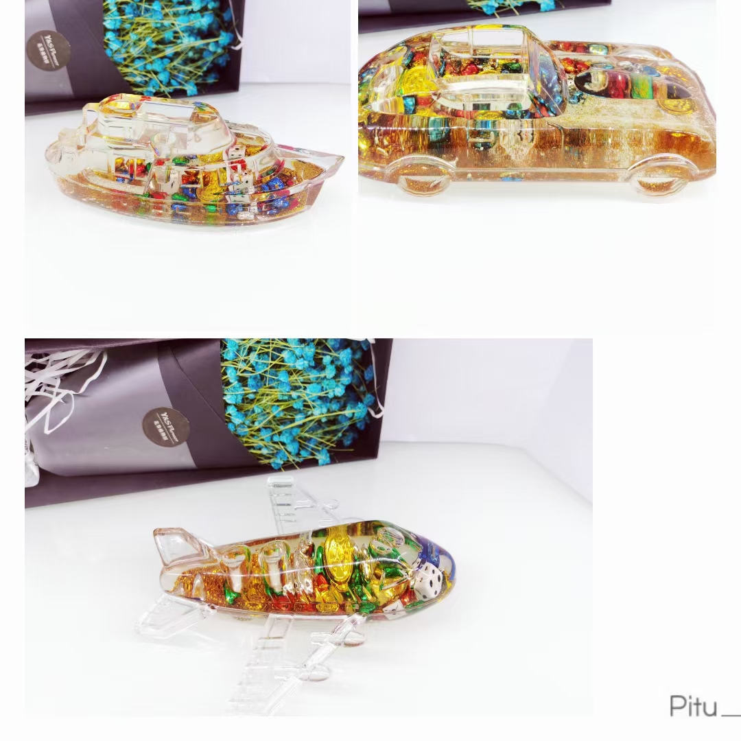 AAA汽车/飞机/游艇 金粉入油工艺品