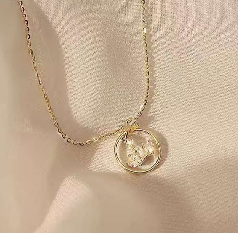147女士夏款纯铜简约甜美2021年新款小众轻奢气质百搭项链详情图3