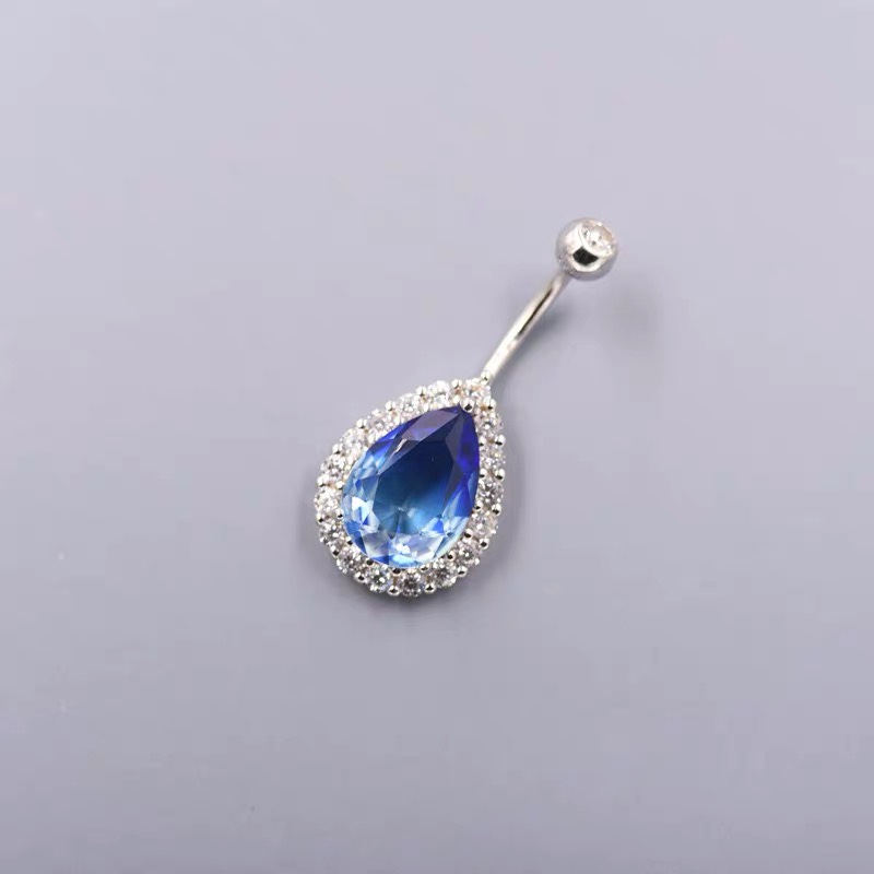 佳倩Bodypiercing肚脐钉脐环防过敏医用钢时尚穿刺饰品欧美性感女神个性女滴水锆石