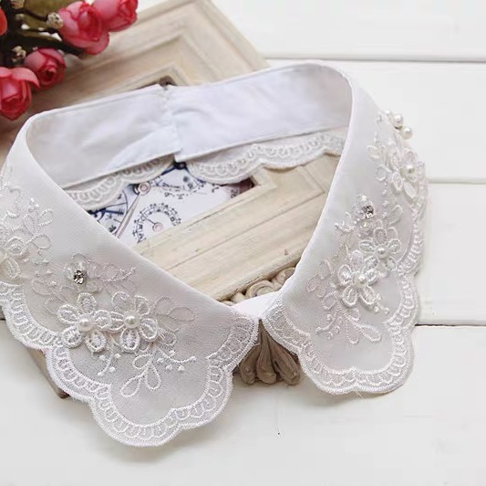 False collar children stand collar Korean lace shirt false collar decorative collar Pearl doll collar summer false collar 13