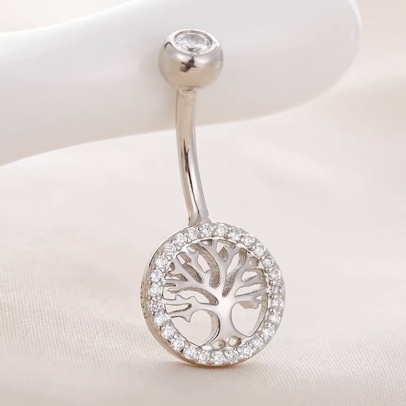 佳倩Bodypiercing肚脐钉脐环防过敏医用钢时尚穿刺饰品欧美性感女神个性女生命树