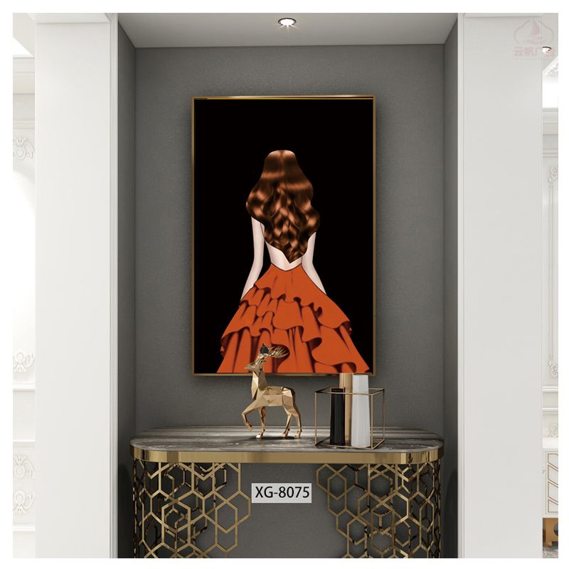 铝合金晶瓷晶贝美女系列玄关画3️⃣详情图1