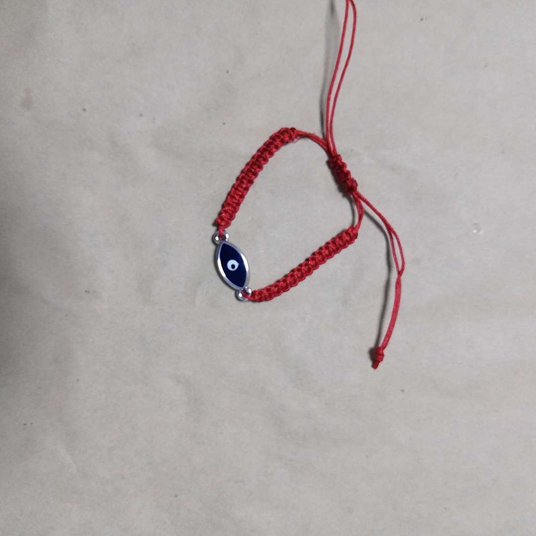H-015手工编织红绳手链单向平结眼睛手绳本命年男女福气小红绳手饰手链详情图3