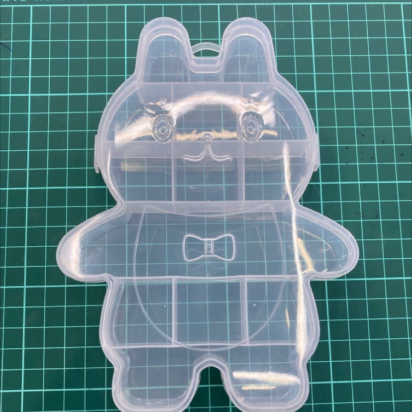 Square storage box bow tie bear convenient