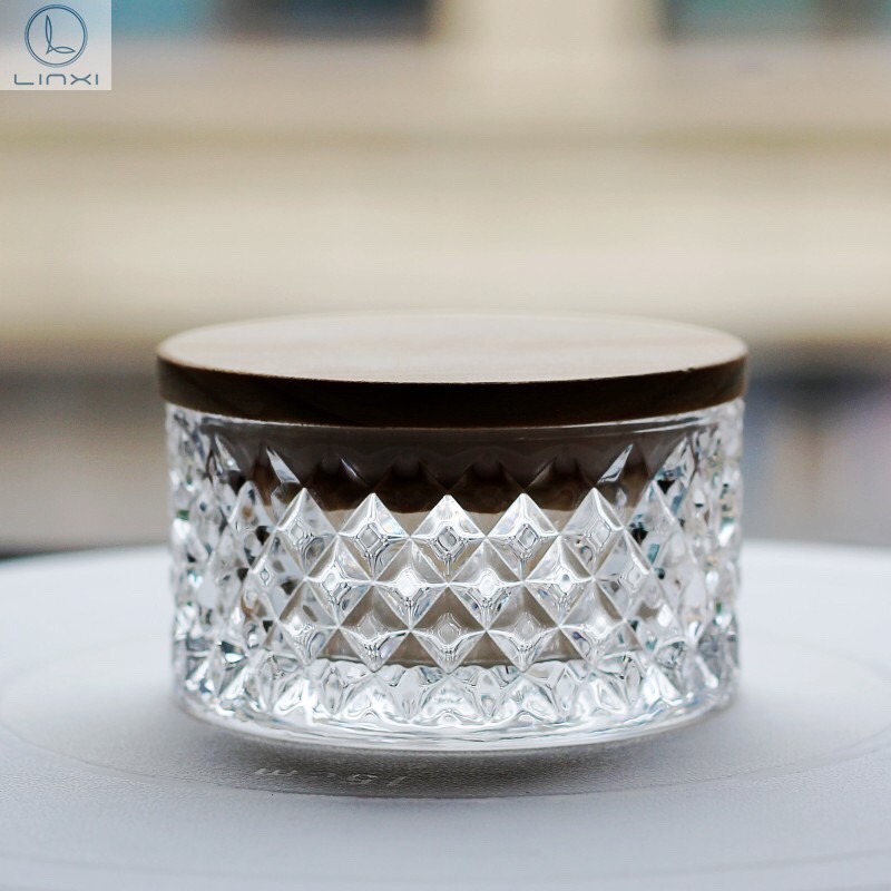 Simple transparent glass sealed jar home decor