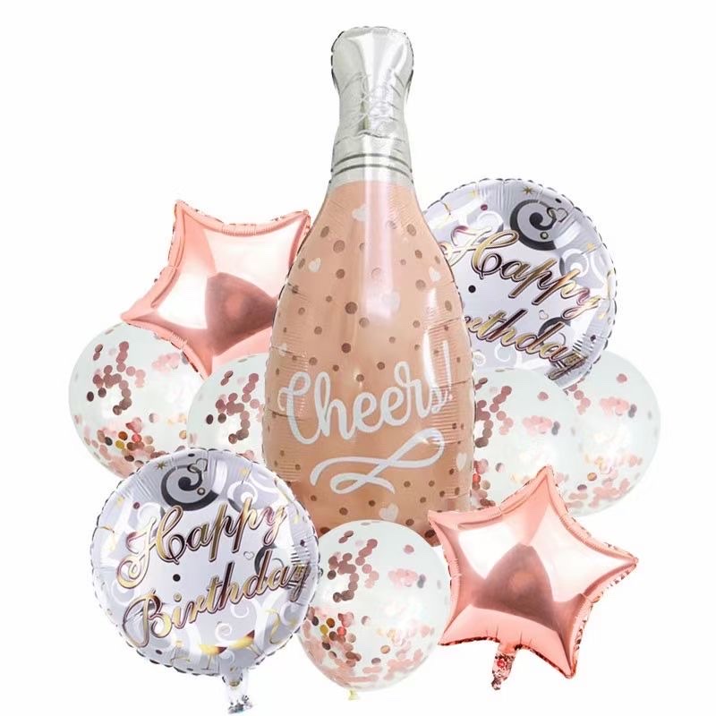 酒瓶组合10件套装铝膜气球 生日派对节日婚庆各种活动装饰用品 多款可选 可订做详情7