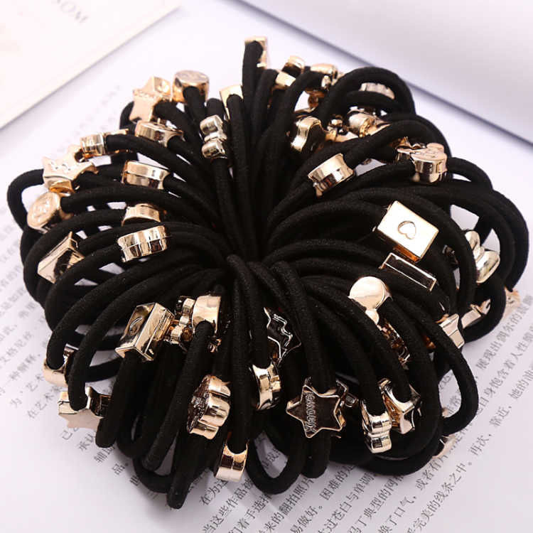 Korean style simple and fresh cartoon black hair tie, hair band, hair tie, rubber band, hair accessory for girls 11 detail image 8