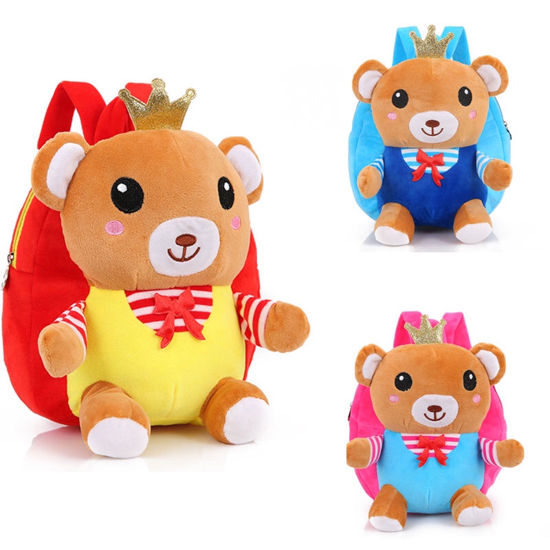 Cartoon cute kindergarten schoolbag 1-3-5 year old children's small backpack girl plush backpack girl boy baby