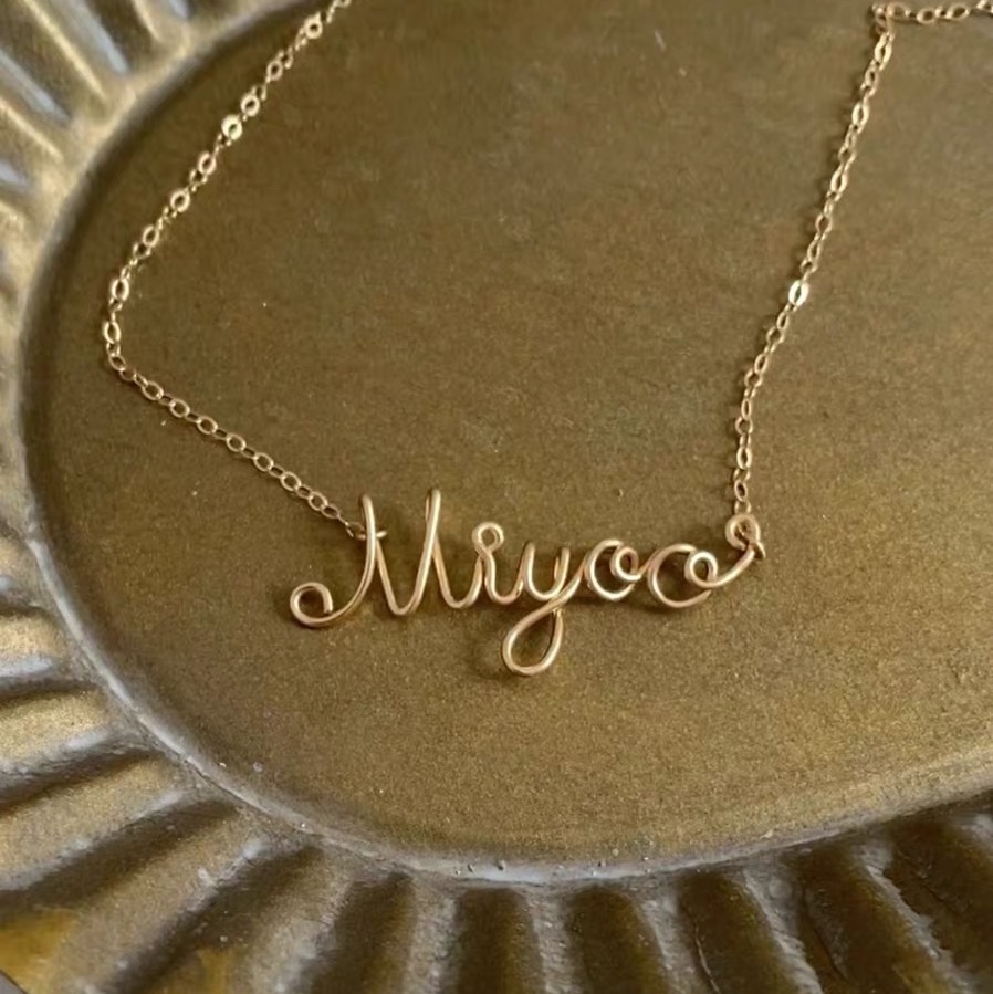 Hand-rolled wire necklace