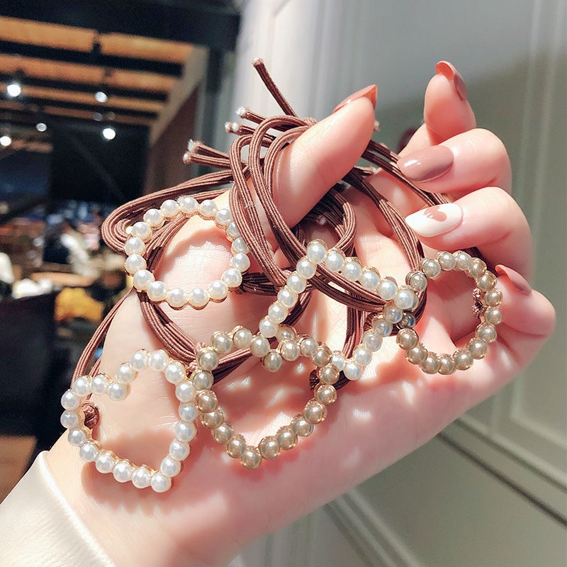 Dongdaemun hair tie, a simple and elegant female Internet celebrity hair band, ins bun hairstyle, chanel-style hair tie, leather band headwear, 22
