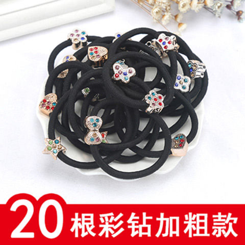 Korean style simple and fresh cartoon black hair tie, hair band, hair tie, rubber band, hair accessory for girls 11 detail image 3
