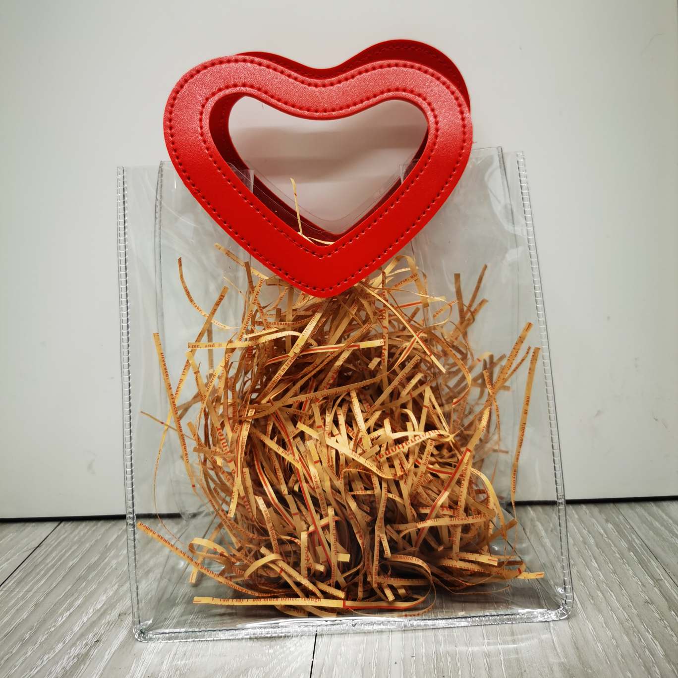 Eco-friendly pvc transparent gift bags full figure