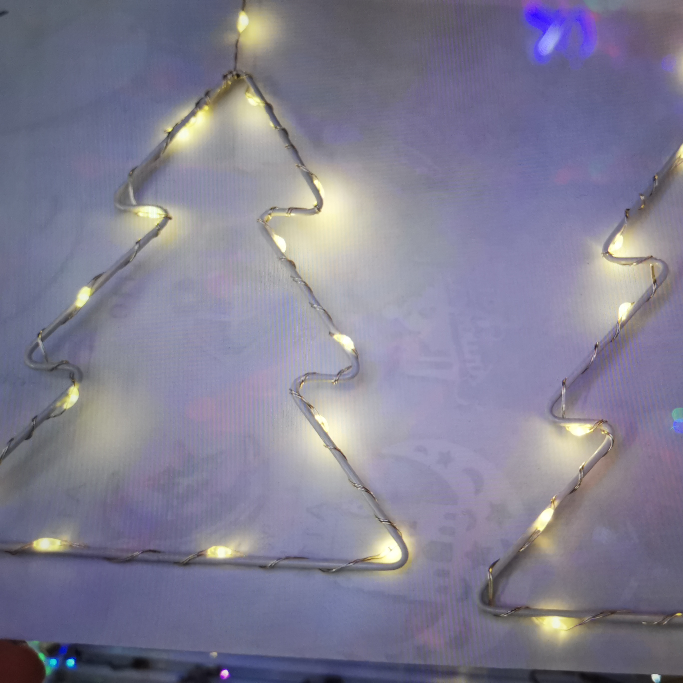 Wrought iron curtains for Christmas trees
