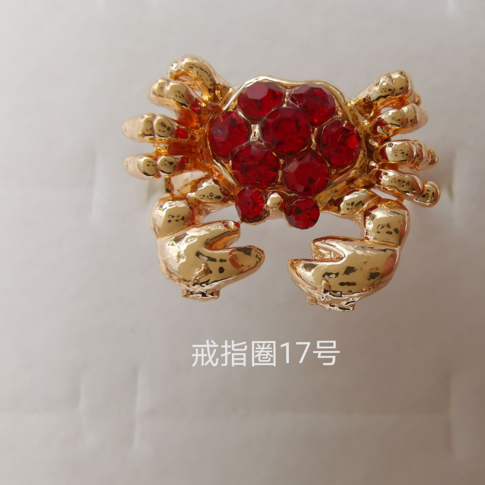 动物系列 彩钻合金戒指 电镀仿金经典款1776