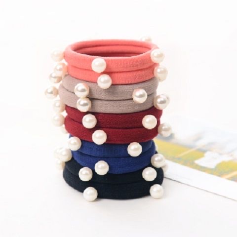 Korean style simple and fresh cartoon black hair tie, hair band, hair tie, rubber band, hair accessory for women Application Scenario