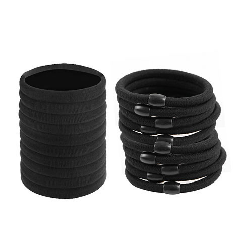 【10-100 pieces 】 Korean style simple and fresh cartoon black hair tie, hair band, hair tie, rubber band, hair accessory for women Item Picture