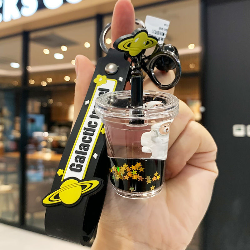 创意宇航员流沙漂流瓶可爱女包包挂件情侣闺女礼物卡通个性钥匙扣详情图5