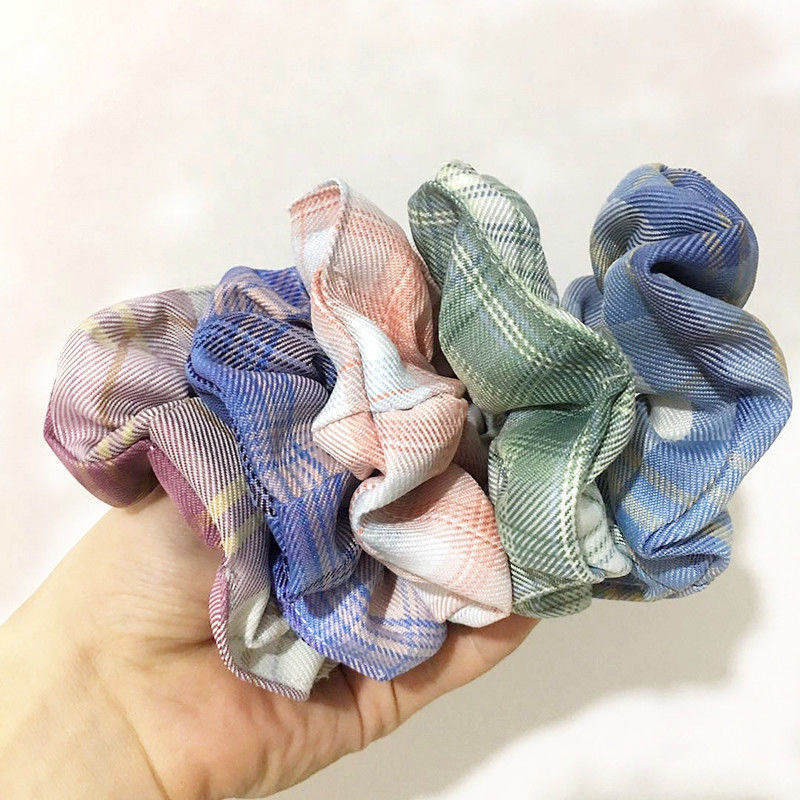 Spring and summer hair band, jk Colon School style uniform, girl's fat intestine hair band, ponytail, rubber band hair accessory, pig intestine head rope detail image 4
