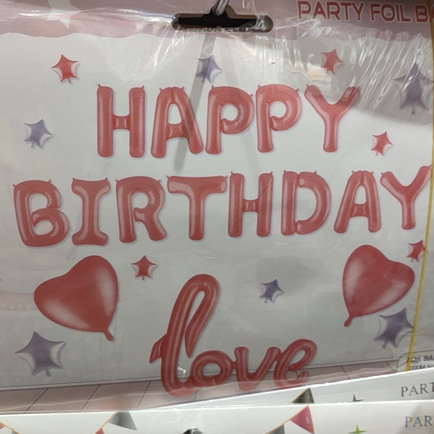 Birthday love aluminum film