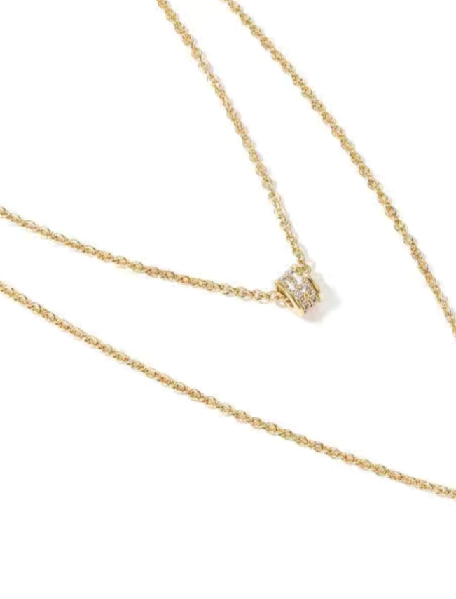 188 Ladies' Summer pure copper simple and sweet 2021 new style, light luxury and versatile necklace detail image 4