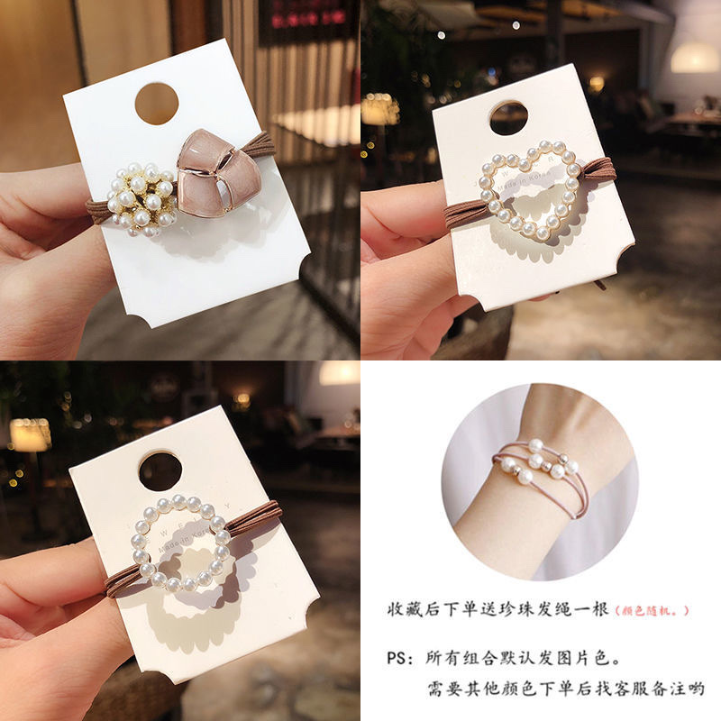 Dongdaemun hair tie, a simple and elegant female Internet celebrity hair band, ins bun hairstyle, chanel-style hair tie, leather band headwear, 22 detail image 6