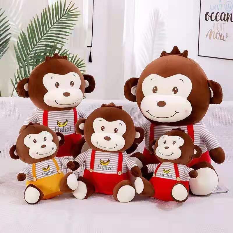 Banana strap monkey stuffed toy