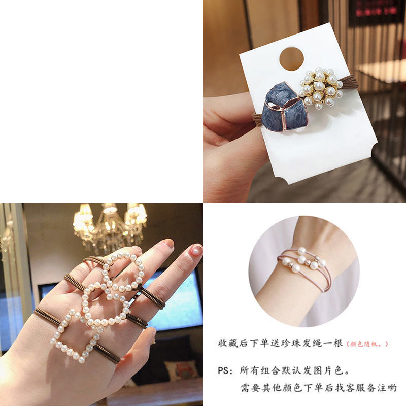 Dongdaemun hair tie, a simple and elegant female Internet celebrity hair band, ins bun hairstyle, chanel-style hair tie, leather band headwear, 22 detail image 7