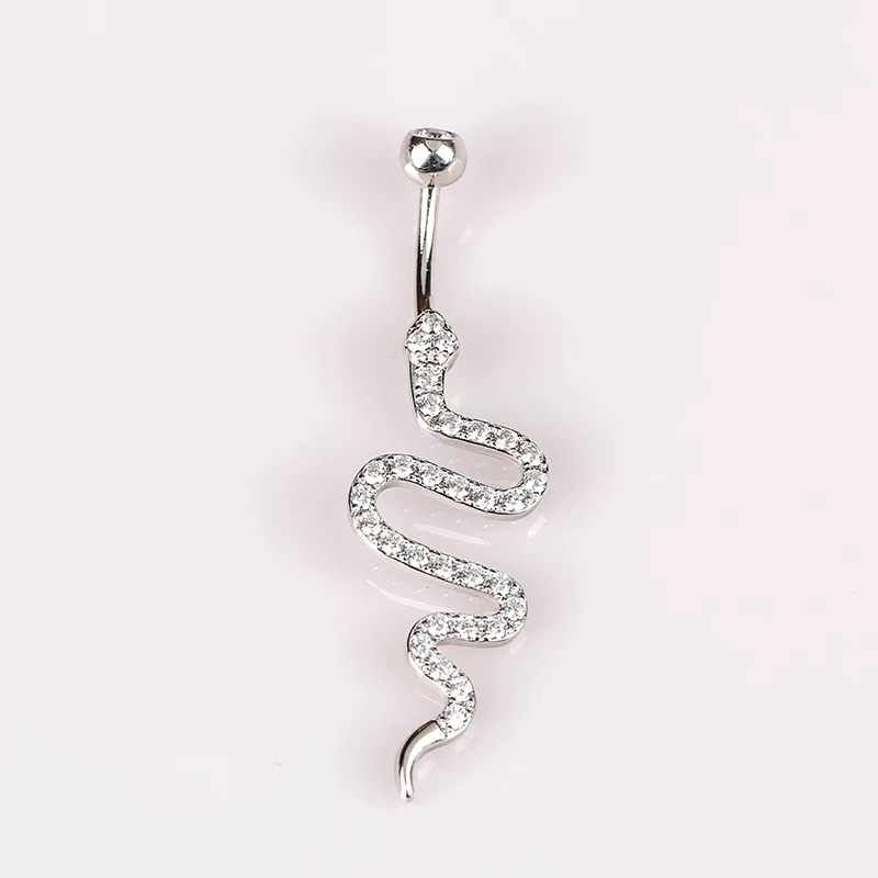 佳倩Bodypiercing肚脐钉脐环防过敏医用钢时尚穿刺饰品欧美性感女神个性女小蛇