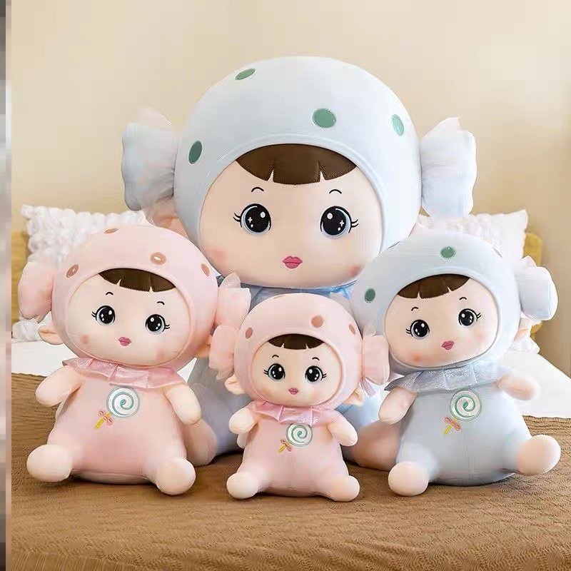 Little girl's head stuffed toy doll doll