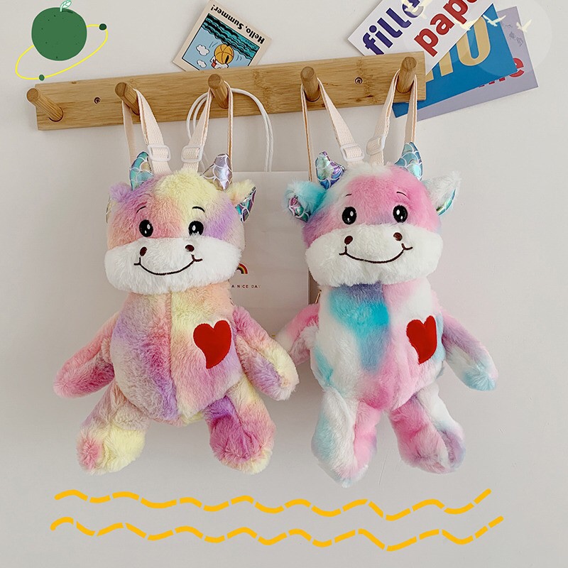 A new Korean version of Instagram's popular cartoon doll toy plush bag, a versatile single-shoulder crossbody bag for women