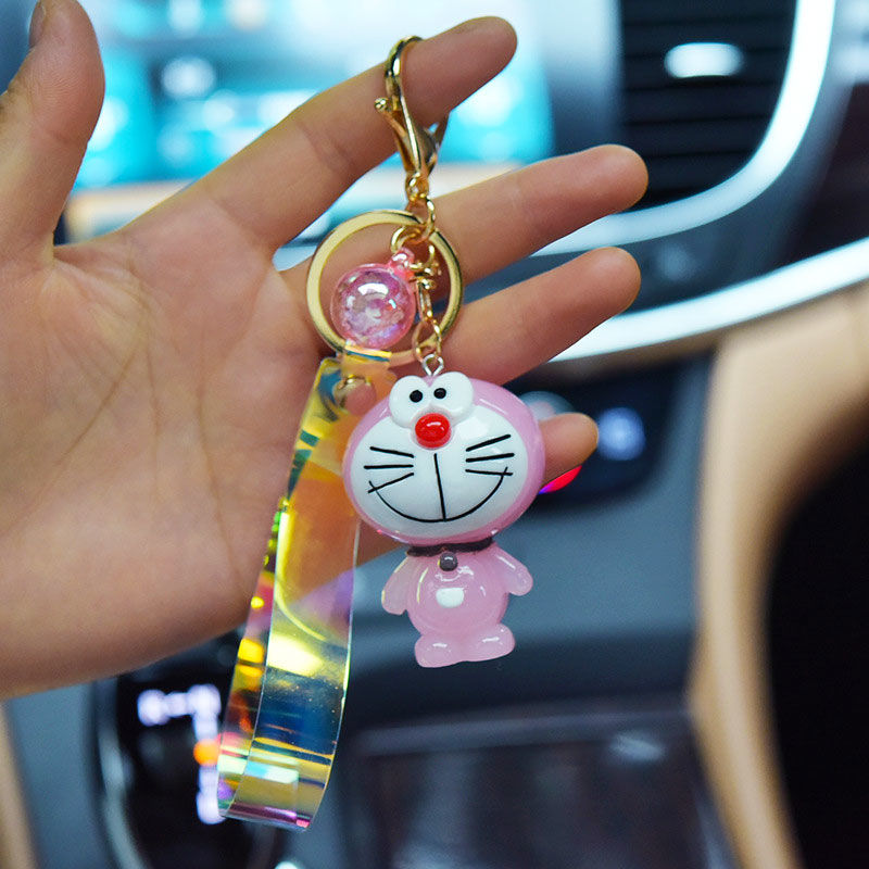 发光哆啦A梦钥匙扣锁匙扣可爱卡通女汽车钥匙链男女包挂饰小礼品详情图1