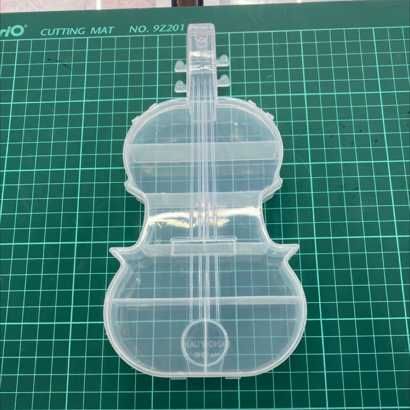 Circular storage box white violin convenient