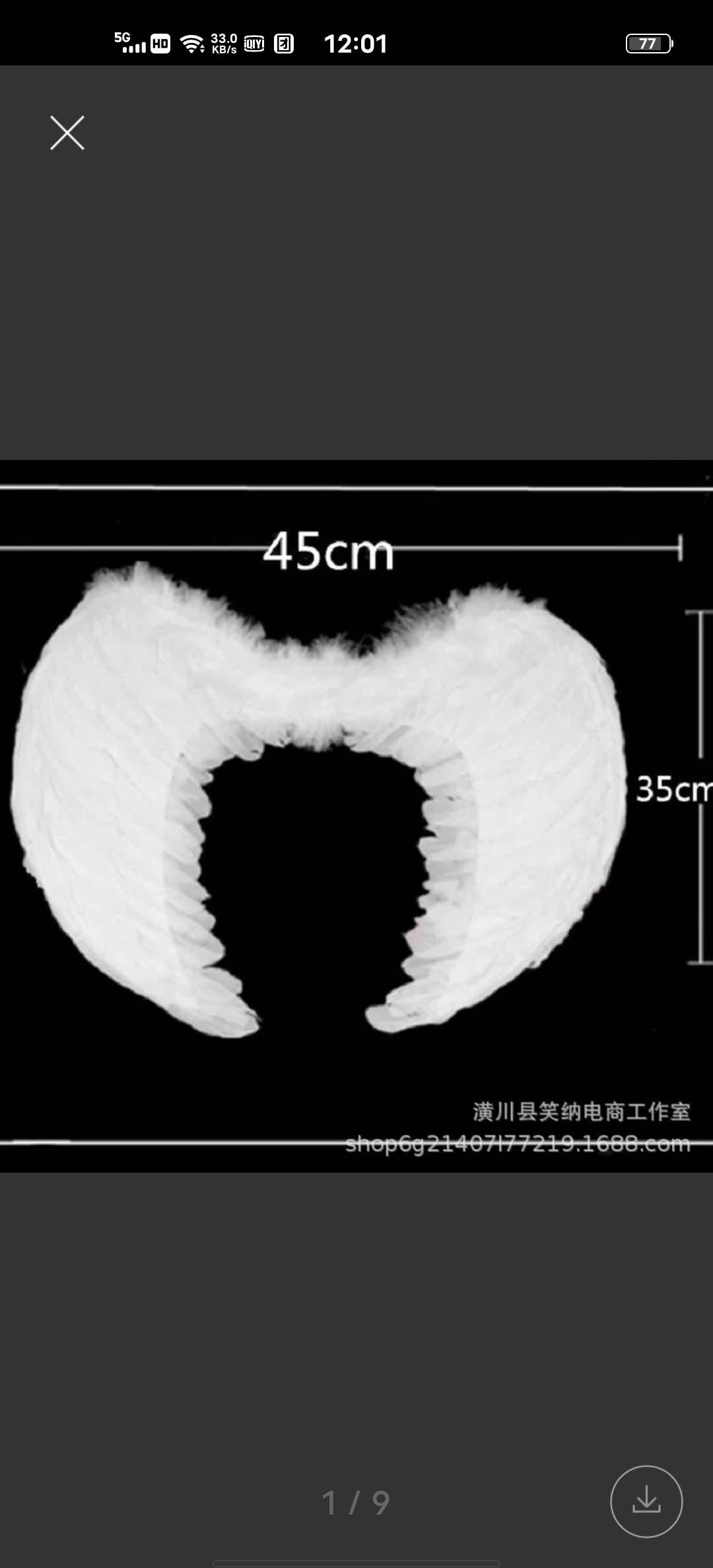 天使羽毛翅膀特小号蛋糕插件白底实物图