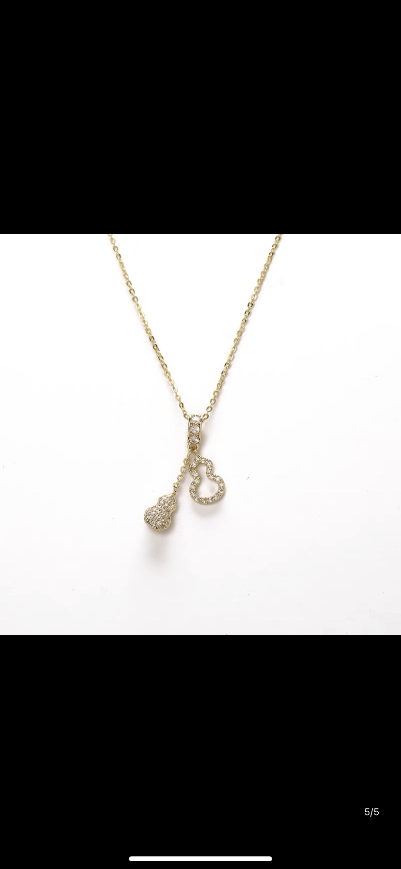 小蛮腰项链女夏轻奢小众设计精致不掉色锁骨链颈链choker葫芦吊坠产品图