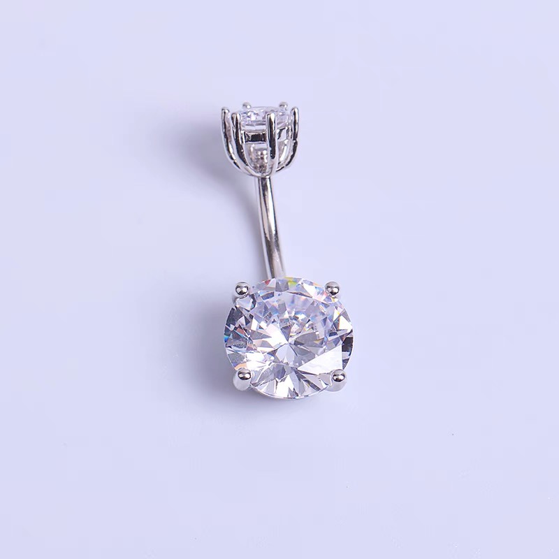 佳倩Bodypiercing肚脐钉脐环防过敏医用钢时尚穿刺饰品欧美性感女神个性女大锆石镶嵌