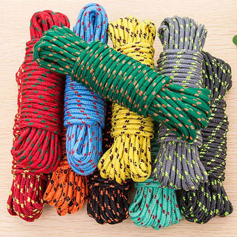Binding rope wear-resistant color braided rope decorative binding rope outdoor windproof non-slip cloth-drying rope 10 m 89