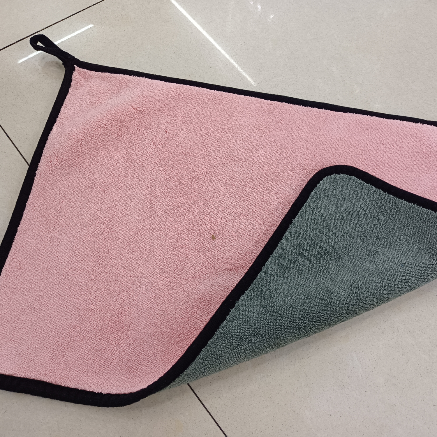 厂家直销国勇清洁球，双面绒浅粉灰